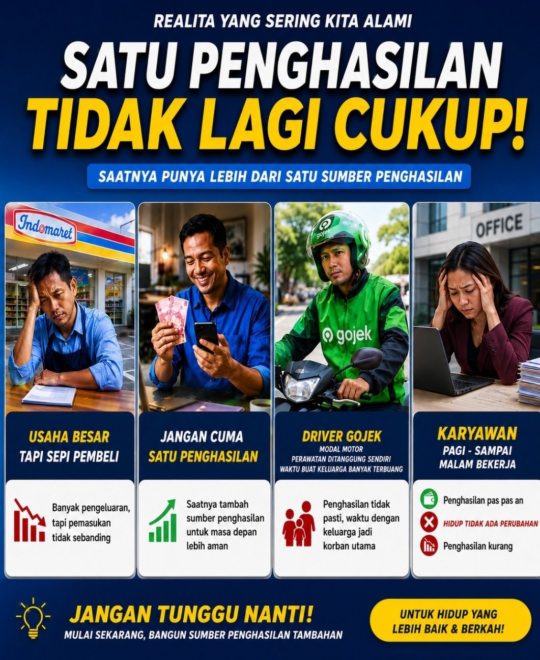 Jangan Bergantung Pada Satu Penghasilan