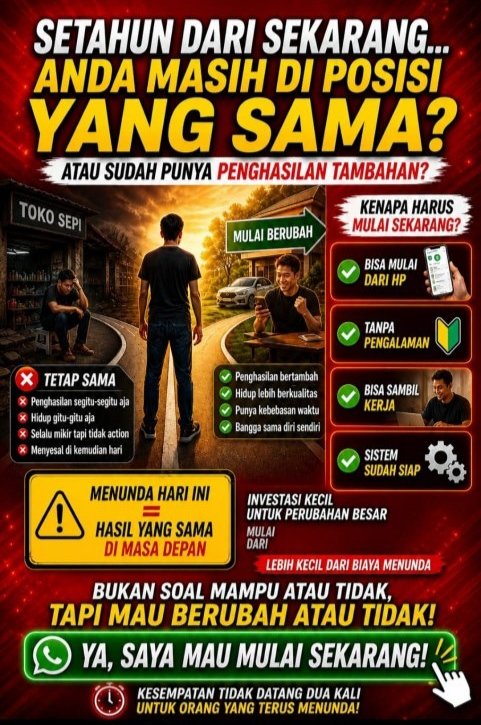 Setahun dari Sekarang Anda Masih di Posisi Yang Sama?